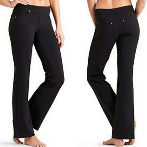 Athleta Bettona Black Yoga Straight Leg Pants